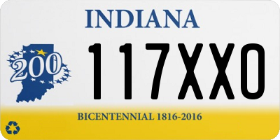 IN license plate 117XXO