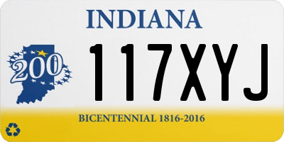 IN license plate 117XYJ