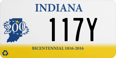 IN license plate 117Y