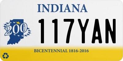 IN license plate 117YAN