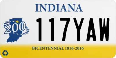 IN license plate 117YAW