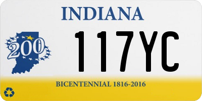 IN license plate 117YC