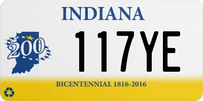 IN license plate 117YE
