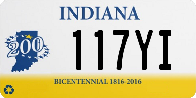 IN license plate 117YI