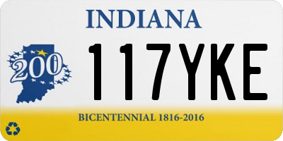 IN license plate 117YKE