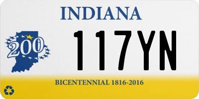 IN license plate 117YN