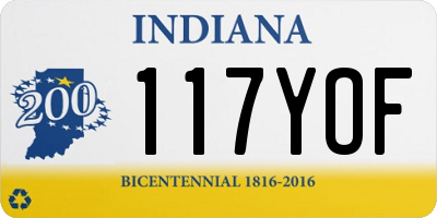 IN license plate 117YOF