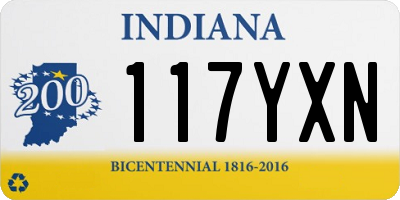 IN license plate 117YXN