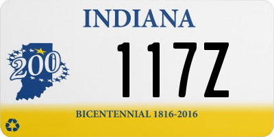 IN license plate 117Z