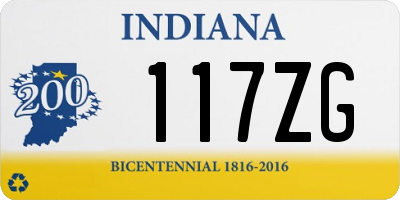 IN license plate 117ZG