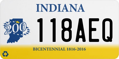IN license plate 118AEQ