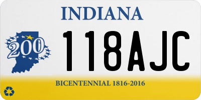 IN license plate 118AJC