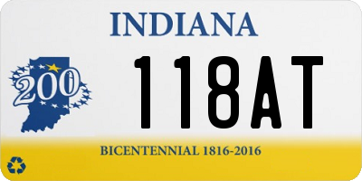 IN license plate 118AT