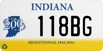 IN license plate 118BG