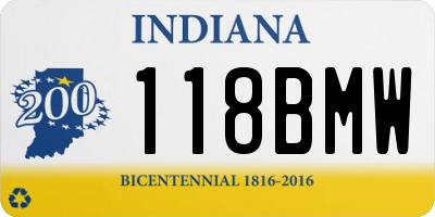 IN license plate 118BMW