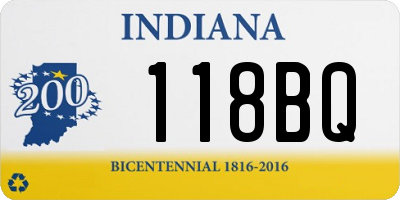 IN license plate 118BQ