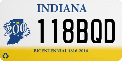 IN license plate 118BQD