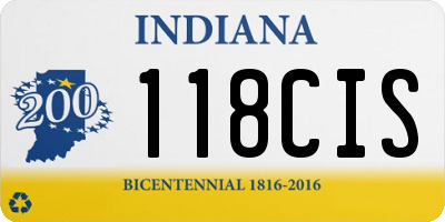 IN license plate 118CIS