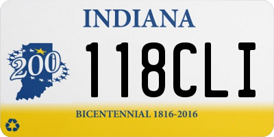 IN license plate 118CLI
