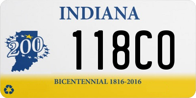 IN license plate 118CO