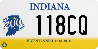 IN license plate 118CQ