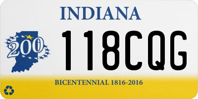 IN license plate 118CQG