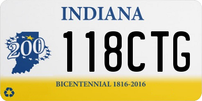 IN license plate 118CTG