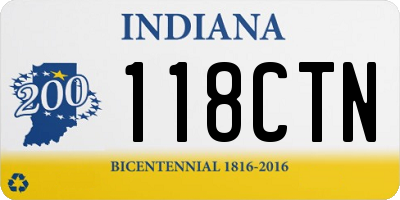 IN license plate 118CTN