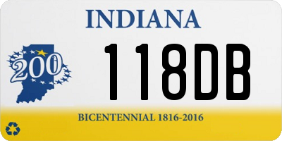 IN license plate 118DB