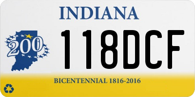 IN license plate 118DCF