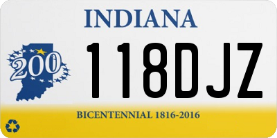 IN license plate 118DJZ