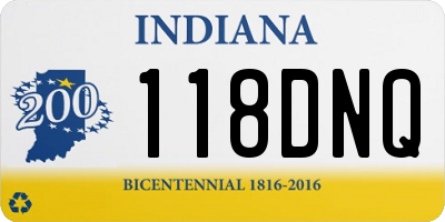 IN license plate 118DNQ