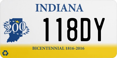 IN license plate 118DY