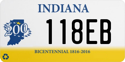 IN license plate 118EB