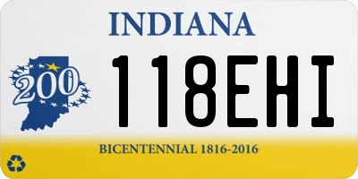 IN license plate 118EHI