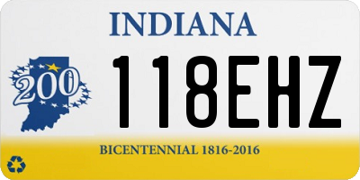 IN license plate 118EHZ