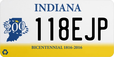 IN license plate 118EJP