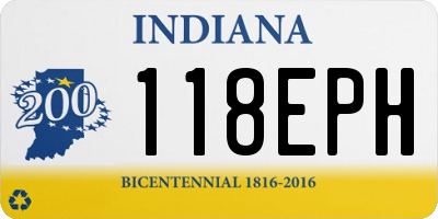 IN license plate 118EPH