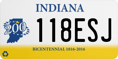 IN license plate 118ESJ