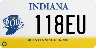 IN license plate 118EU