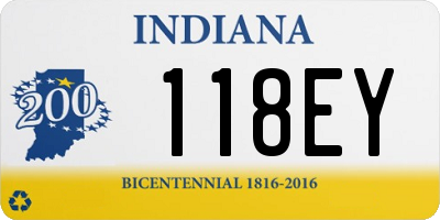 IN license plate 118EY