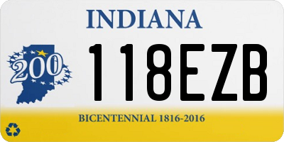 IN license plate 118EZB