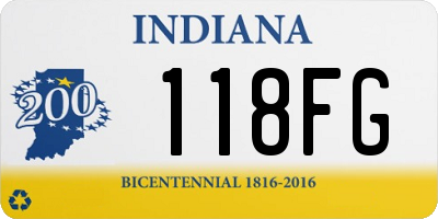 IN license plate 118FG
