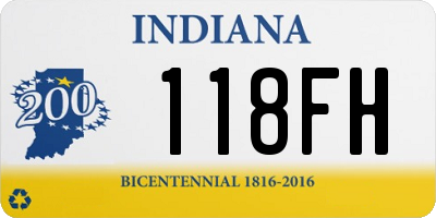 IN license plate 118FH