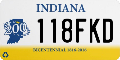 IN license plate 118FKD