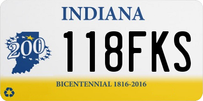 IN license plate 118FKS