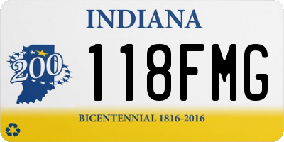 IN license plate 118FMG