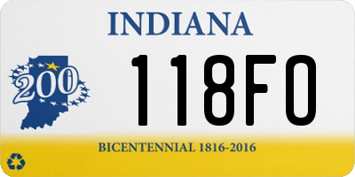 IN license plate 118FO