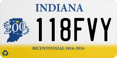 IN license plate 118FVY