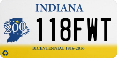 IN license plate 118FWT